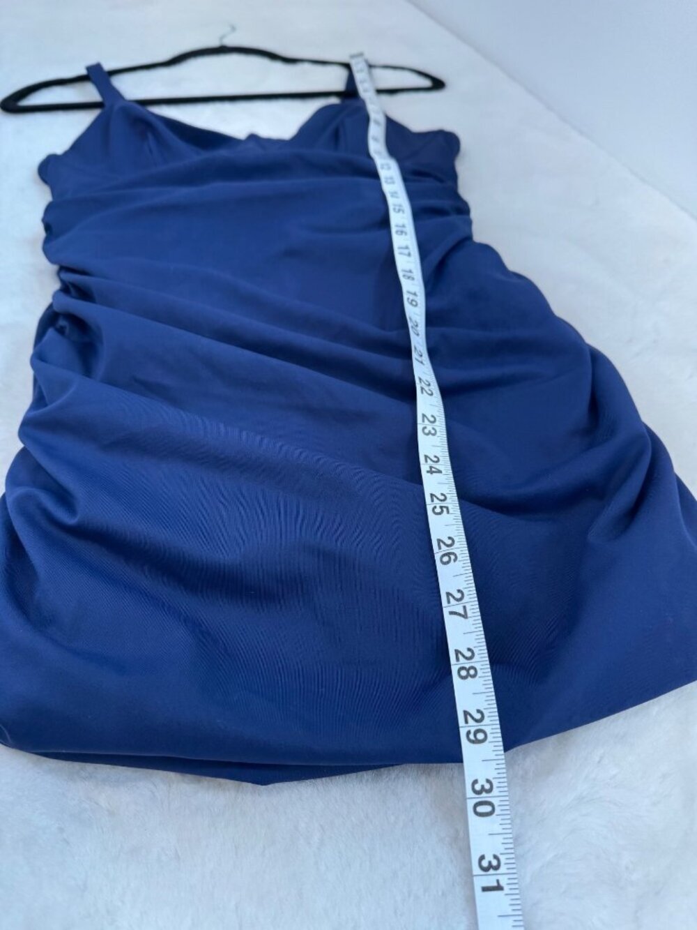 New Skims Women's Size M Midnight Blue Sculpting Ruched One-Piece Swimdress - Picture 5 of 16